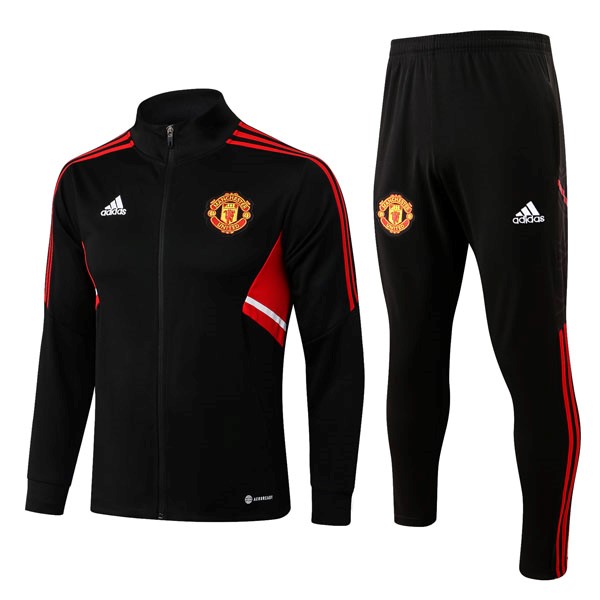 Chandal Manchester United 2023 Negro Rojo